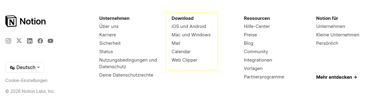 Notion für jedes Gerät herunterladen | Toolhunt.pro